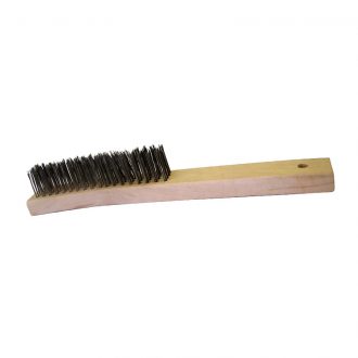 WIRE BRUSH 4 ROW S/S WOOD