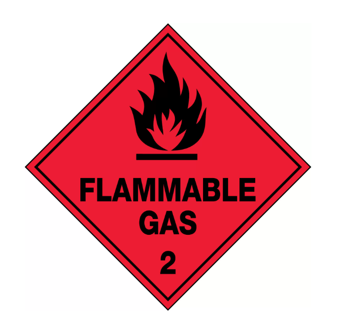 FLAMMABLE GAS 2 - METAL - 270 X 270MM