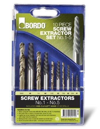 SCREW EXTRACTOR SET - WITH DRILLS