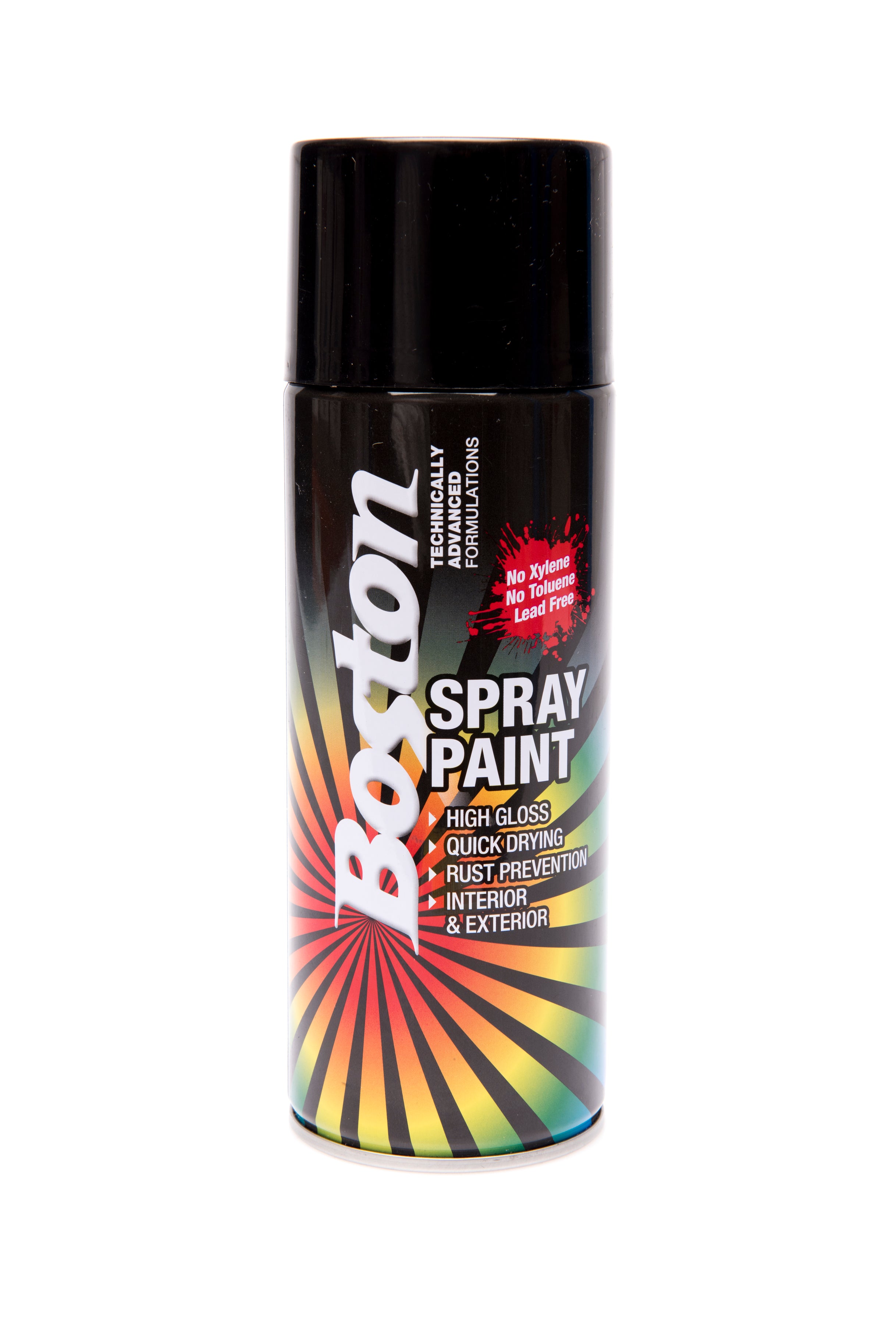 BOSTON ENAMEL SPRAY PAINT - GLOSS BLACK 250GM