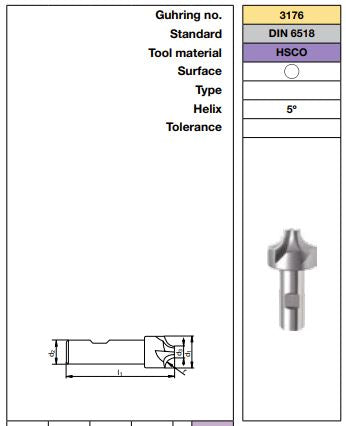 CORNER ROUNDING CUTTER HSSCO 10.0MM RADIUS
