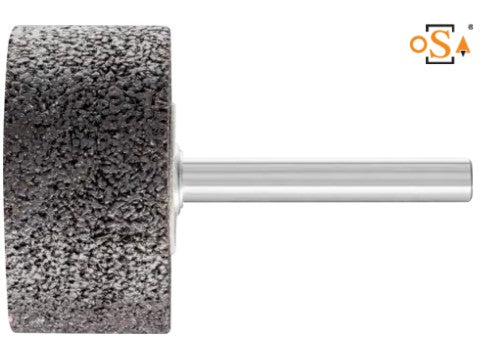 PFERD INOX MNTED PT CYL DIA. 40X20 MM SHANK DIA. 6 MM A24 FOR STAINLESS STEEL