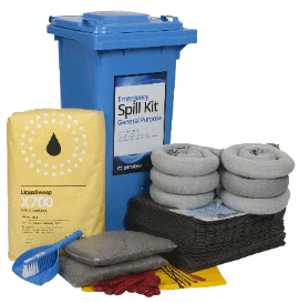 120L WHEELED BIN STANDARD SPILL KIT REFILL - GENERAL PURPOSE