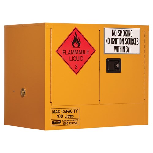 PRATT 100 LITRE 2 DOOR 1 SHELF FLAMMABLE LIQUID  CABINET