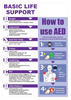 AED CPR WALL CHART, 297MM X 420MM