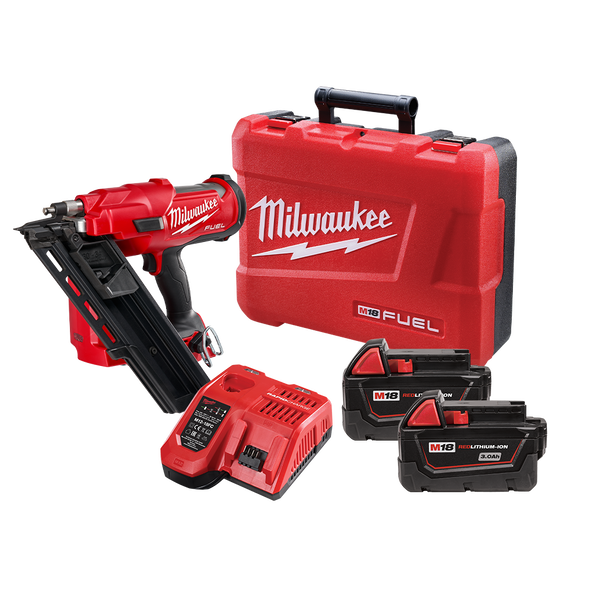 MILWAUKEE 18V FUEL 30-34 DEGREE FRAMING NAILER KIT