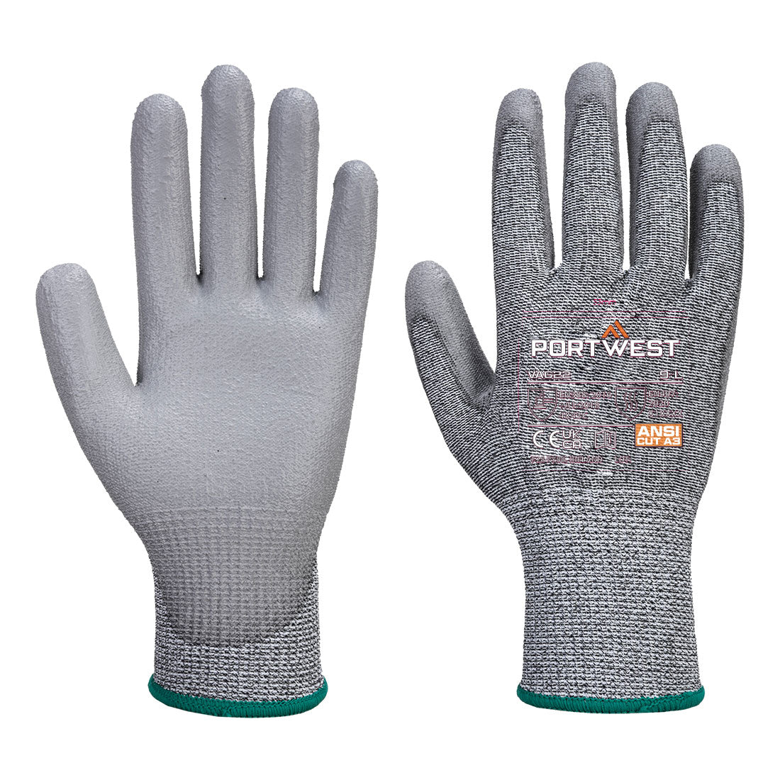 PU PALM GLOVE MR CUT GREY X LARGE