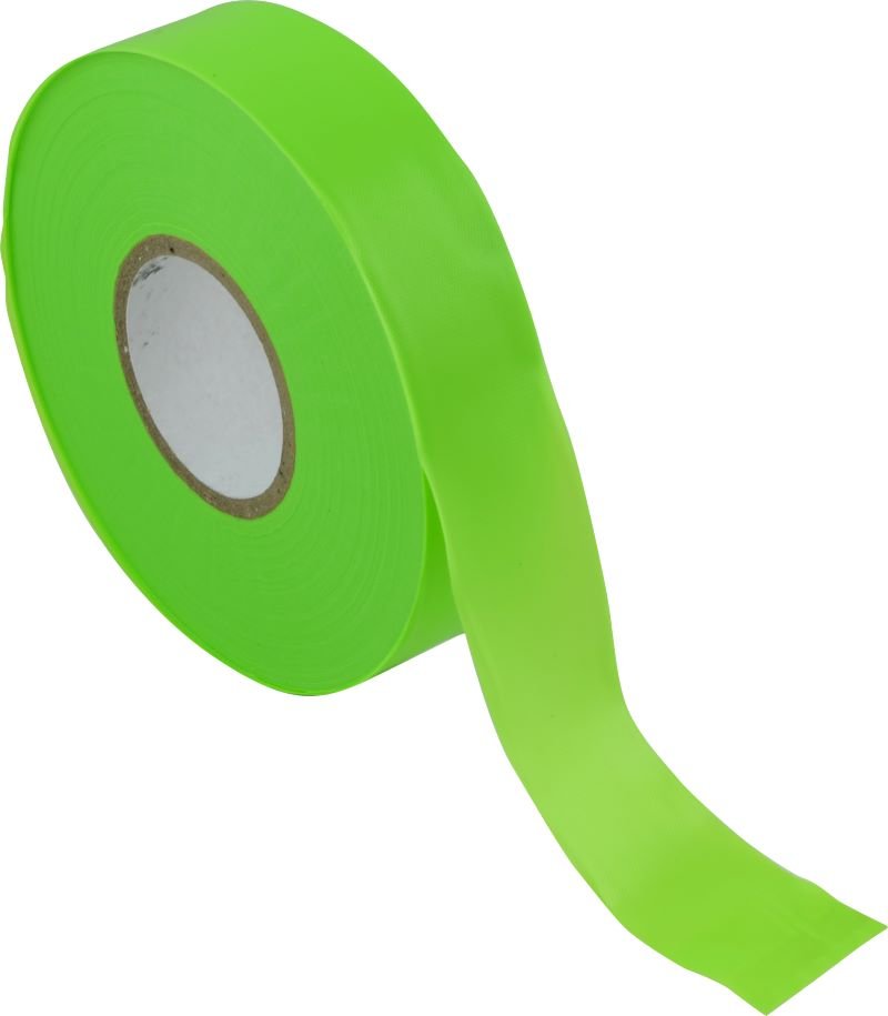 FLAGGING TAPE FLURO LIME 25MM X 100M