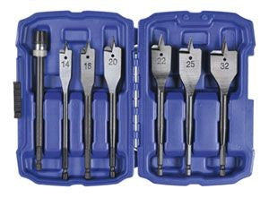 SPADE BIT SET 7 PC 12- 32MM +150MM EXT