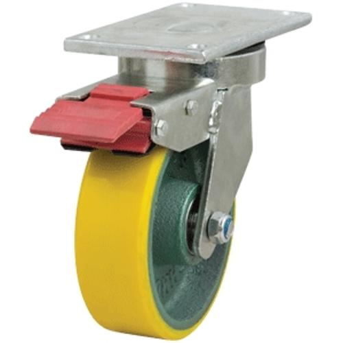 150MM POLY CI WHEEL SWIVEL LOCKING BRAKE 500Kg CAPACITY CASTOR