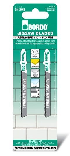 JIG SAW TCG T-SHANK STRAIGHT CUT 75MM CERAMIC/FIBRE 2 PK