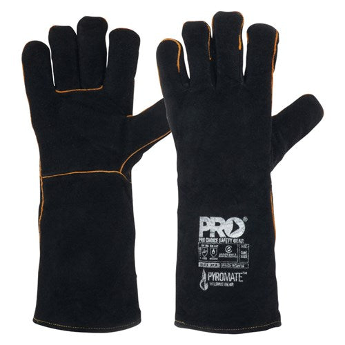 BLACK & GOLD LINED WELDERS GLOVE PR