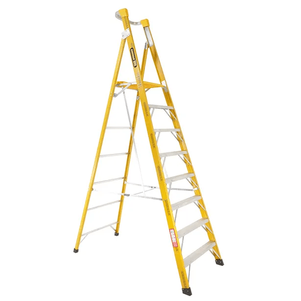 GORILLA PLATFORM LADDER FIBREGLASS 0.9M (3FT) FIBREGLASS ALUMINIUM 150KG INDUSTRIAL