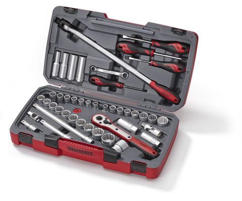 TENG T1244 TENG - SOCKET SET 1/2 INCH DRIVE 44 PIECES