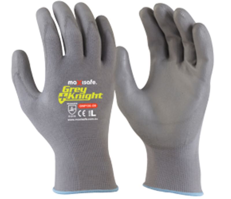 LITEFLEX' NYLON GLOVE WITH  (PU) PALM COATING - SMALL