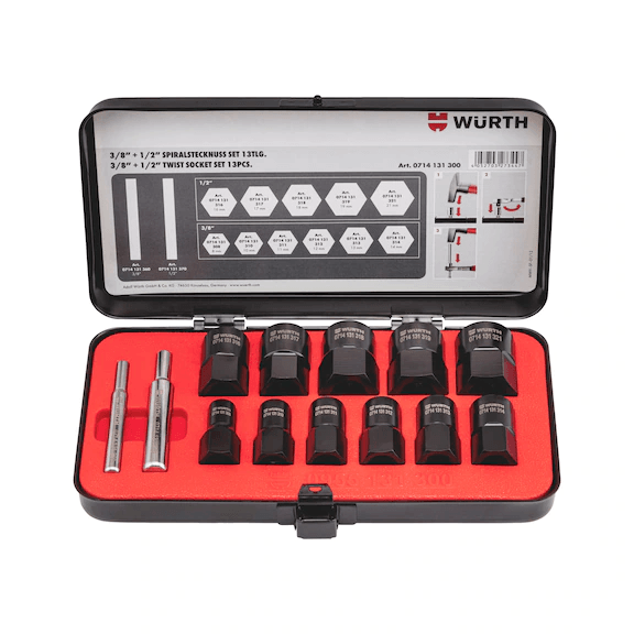 1/2" SPRIAL SOCKET SET