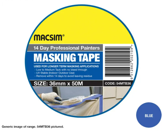 MACSIM MASKING TAPE 14 DAY PROFESSIONAL 48MM X 50M