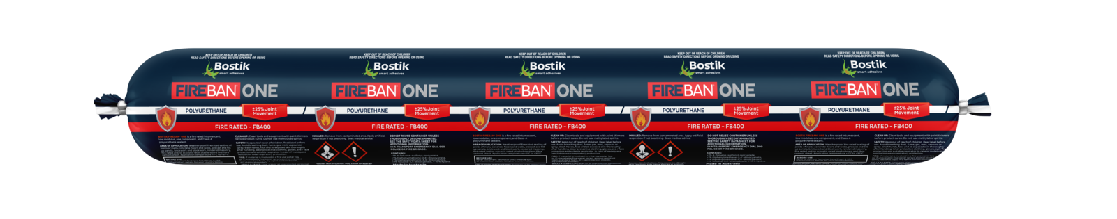 BOSTIK FIREBAN ONE GREY SAUSAGE 600ML