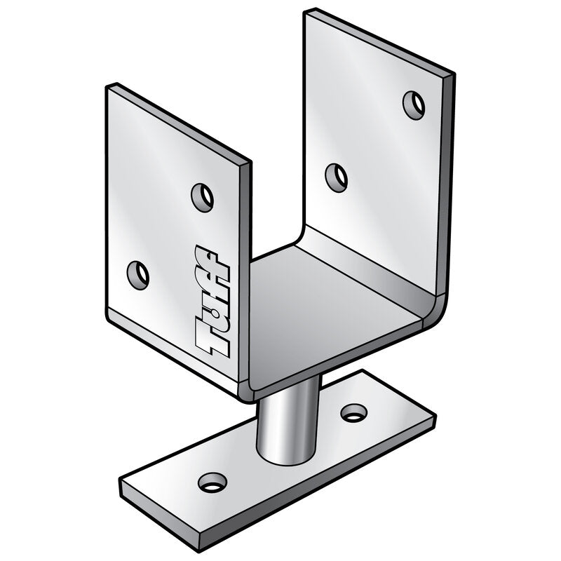 SURFACE MOUNT POST SUPPORT 100X75X4