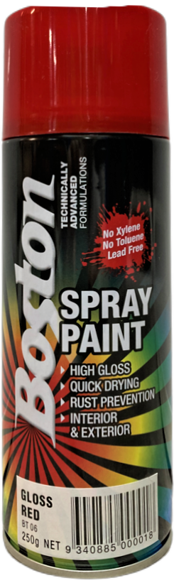 BOSTON ENAMAL SPRAY PAINT - RED 250G