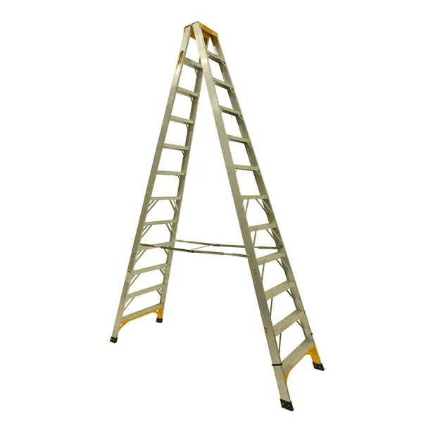 GORILLA SM012-I 12-STEP 3.6M INDUSTRIAL ALUMINIUM DOUBLE SIDED STEP LADDER