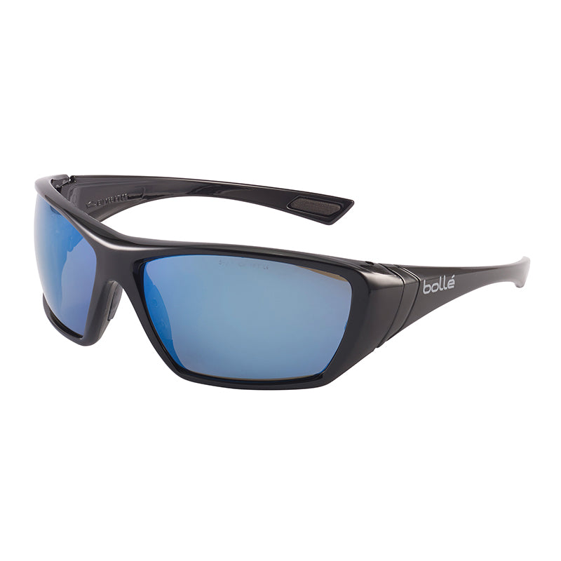 BLUE MIRROR/FRAME SAFETY GLASSES