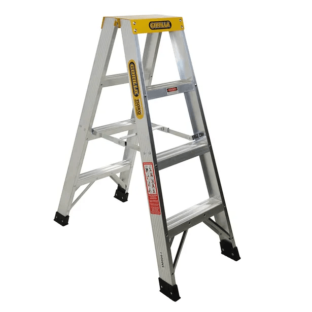 GORILLA 6-STEP 1.8M ALUMINIUM DOUBLE SIDED STEP LADDER