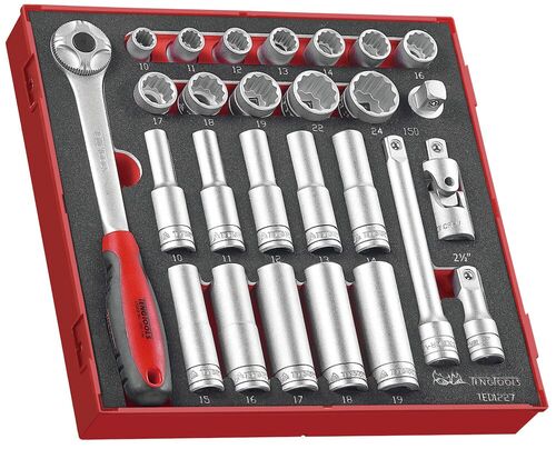 TENG TED1227 TENG - 1/2" DR. 27PC METRIC SOCKET SET