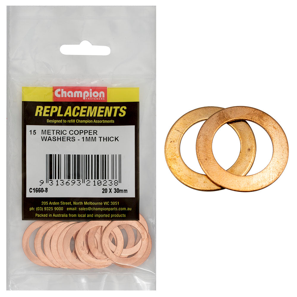 WASHER COPPER 20MM X 30MM