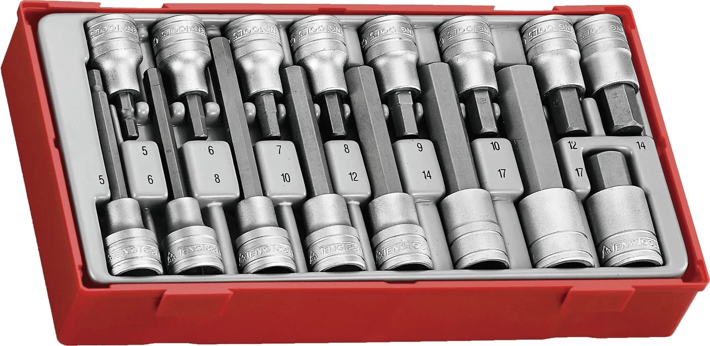 TENG  16PC 1/2 DR HEX BIT SOCKET SET