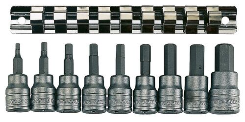 TENG M3812 3/8" DR 10 PC METRIC INHEX SOCKET SET