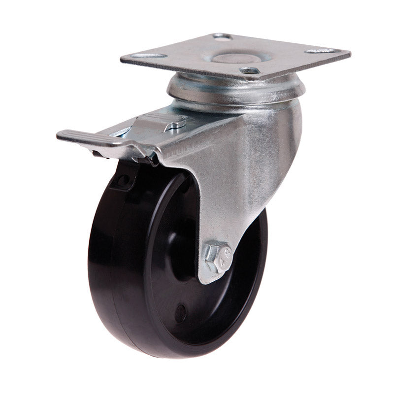 75MM RUBBER WHEEL 50KG CAPACITY CASTOR (S3710B)