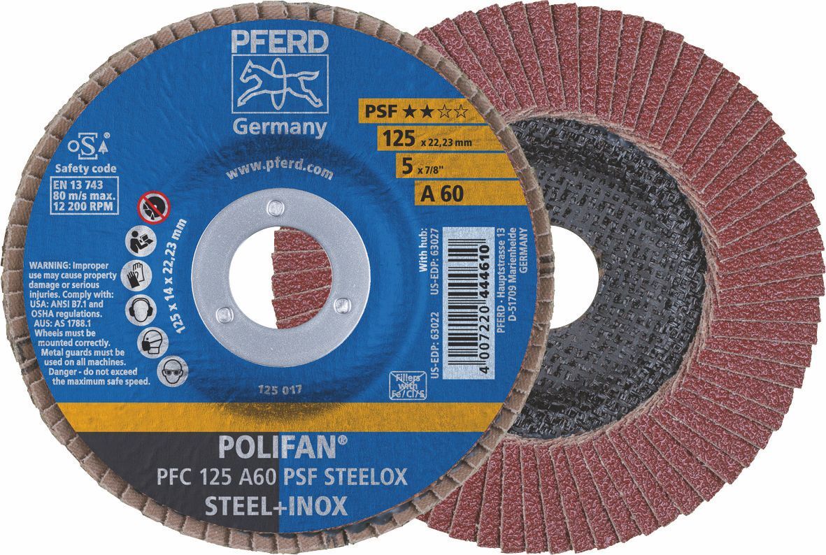 FLAP DISC PFERD PFC 125 AO 60 PSF