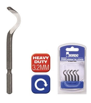 HEAVY DUTY 3.2MM SWIVEL BL. SE30 5PK