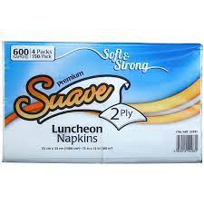 SUAVE NAPKINS  2 PLY 600PK