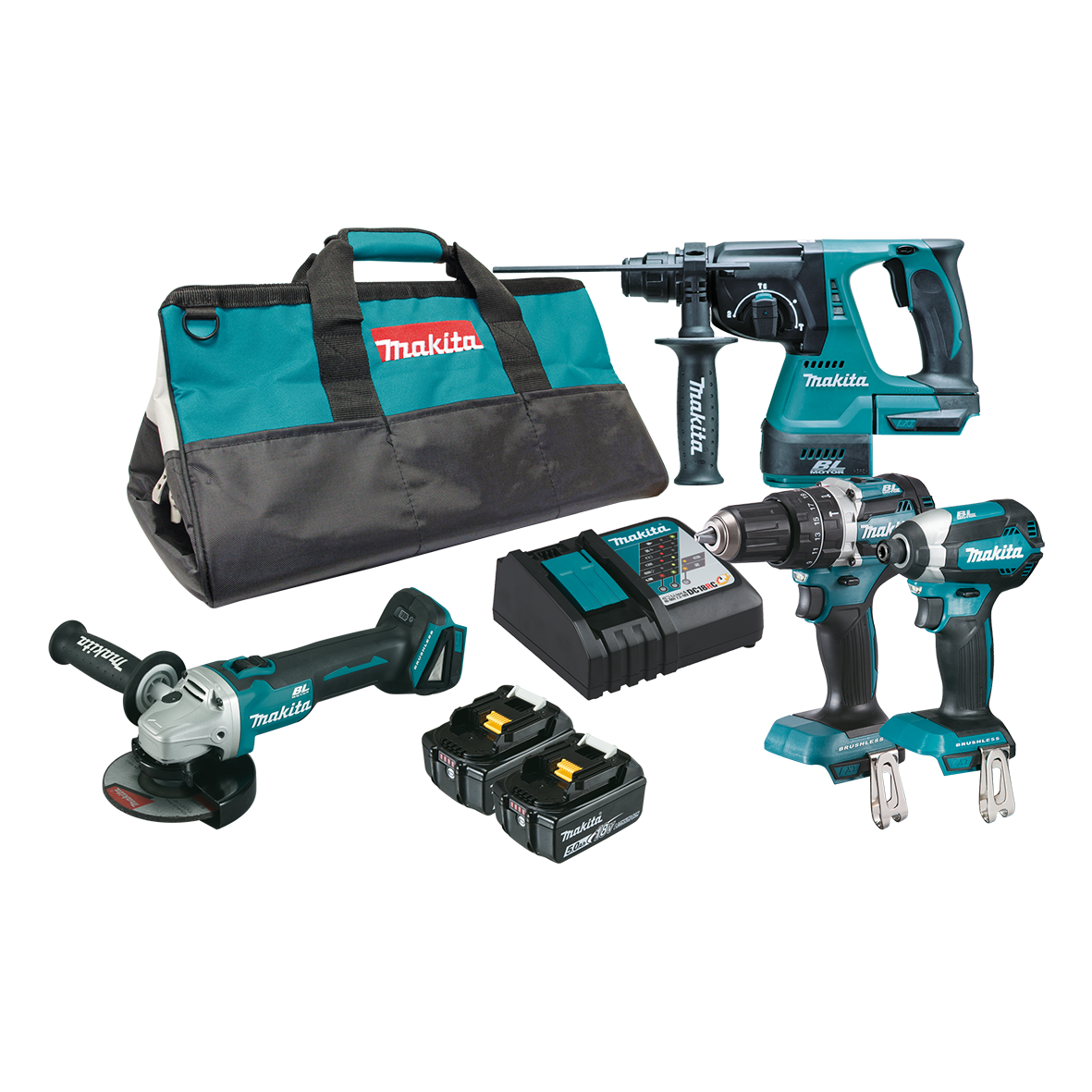 MAKITA DLX4102T 4 PIECE BRUSHLESS COMBO KIT  DLX4102T