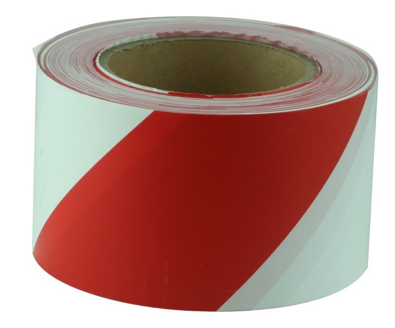 RED AND WHITE BARRICADE TAPE