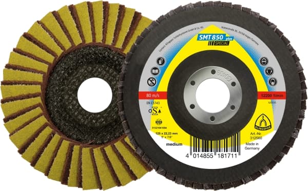 KLINGSPOR 125MM MEDIUM COMBI ABRASIVE MOP DISC (SMT850) PK - 5