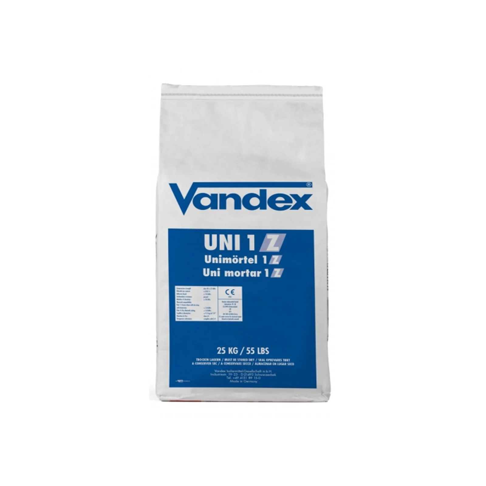 VANDEX UNI MORTAR 1 Z 25KG