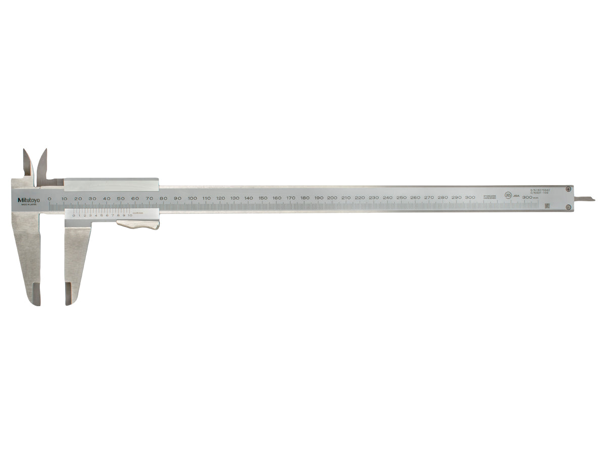 VERNIER CALIPER WITH THUMB CLAMP 0-300MM, 0,05MM, METRIC