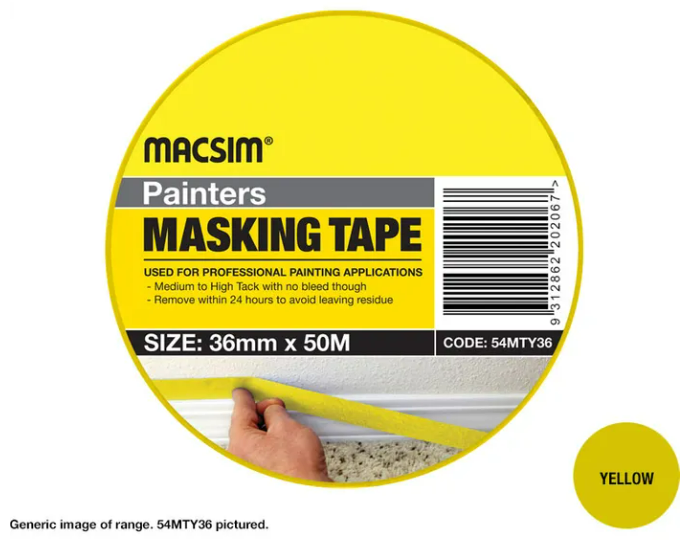 MASKING TAPE PAINTERS YELLOW 24MM X 50M