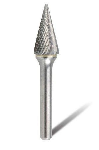 SM-2 BURR CONE POINTED 1/4 DIA