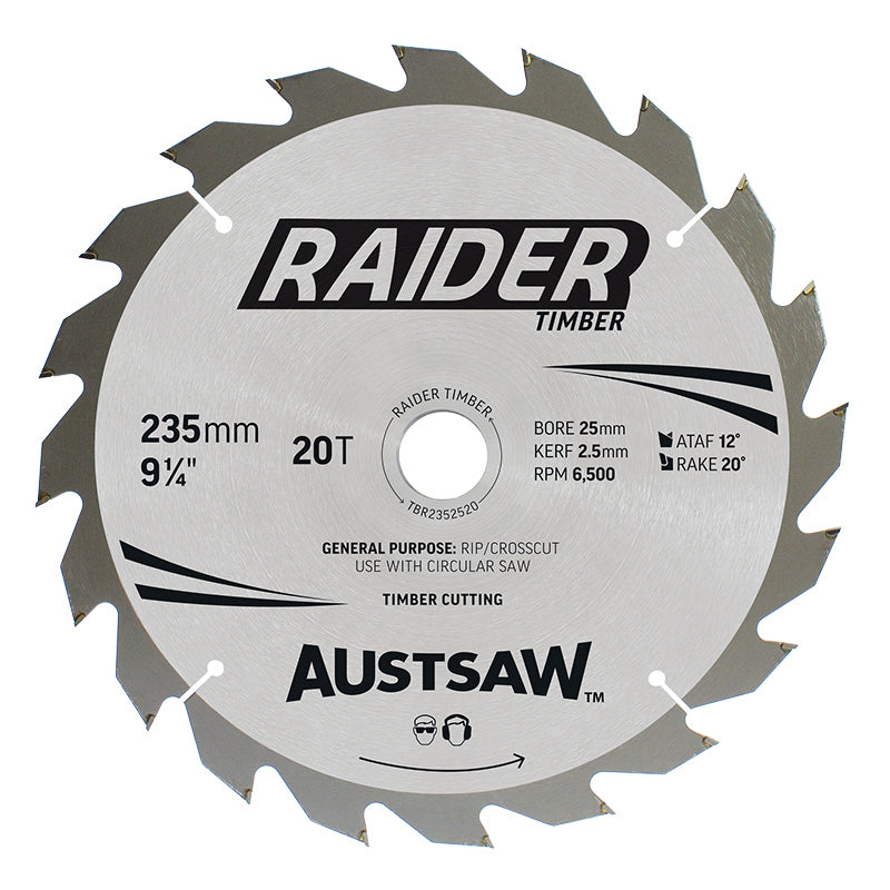 CIRCULAR SAW BLADE (9 1/4") 235MM X 25 BORE X 20 T