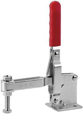 TOGGLE CLAMP, VERTICAL, FLANGED BASE, STRAIGHT HANDLE, 450KG CAP, 128MM REACH