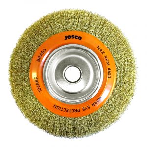 200 X 19MM CRIMPED BRASS WHEEL BRUSH MULTI BORE