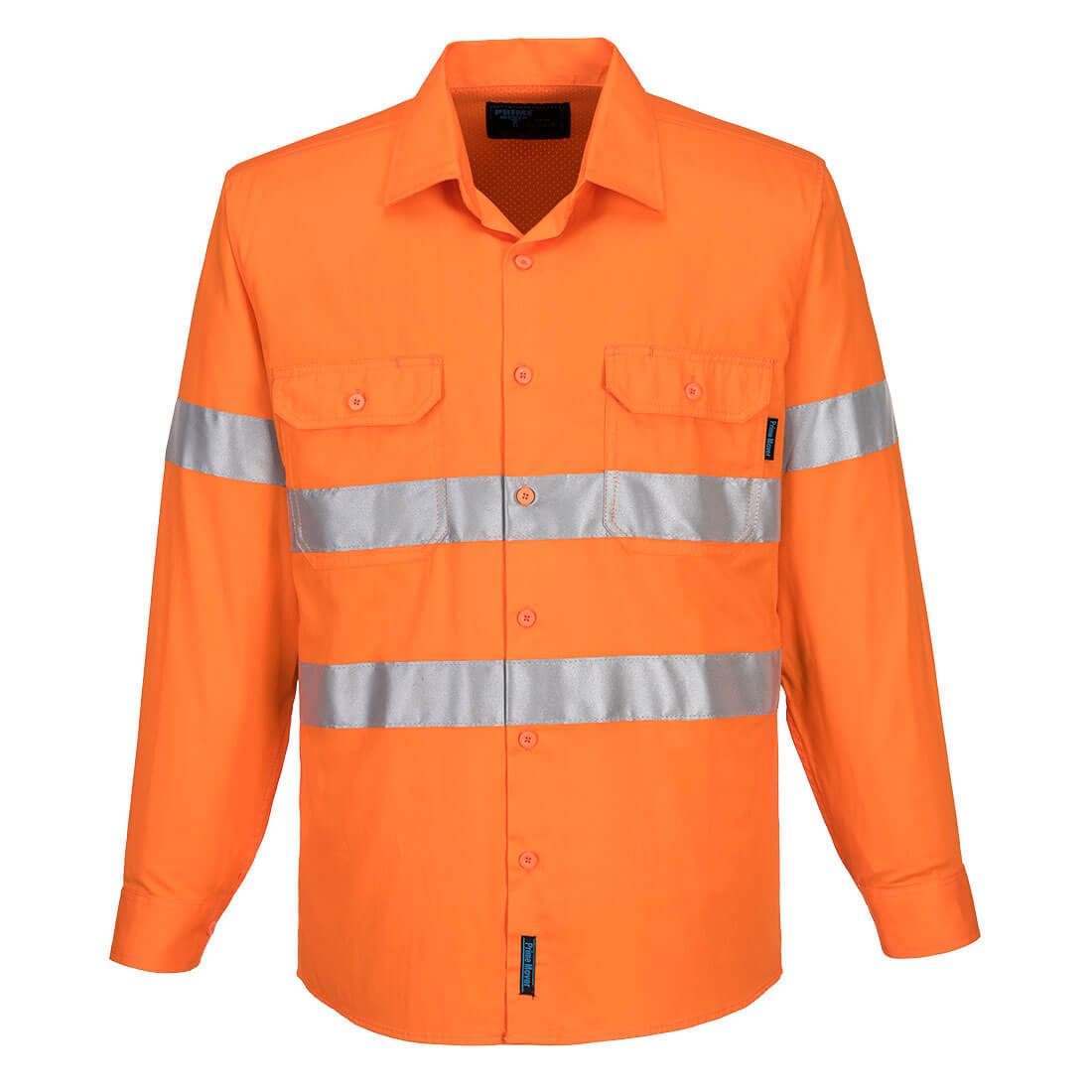 HI-VIS LIGHTWEIGHT LONG SLEEVE SHIRT W/ TAPE LARGE