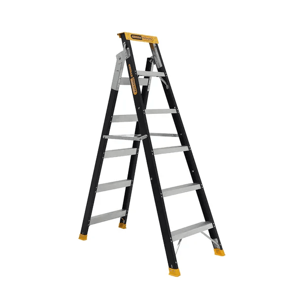 GORILLA DUAL PURPOSE LADDER 6 step (1.75 - 3.13m) PRO-LITE FIBERGLASS  150kg INDUSTRIAL