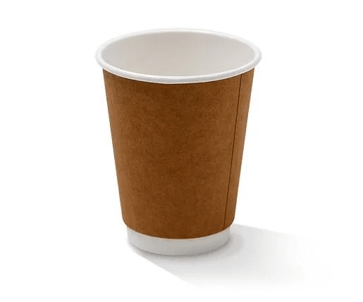 PAPER CUP SMOOTH DOUBLE WALL BROWN 12OZ 500/CTN