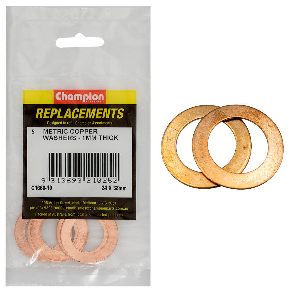 WASHER COPPER 24MM X 38MM