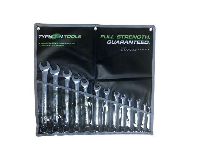 TYPHOON 70027 13PCE SPANNER SET AF 1/4"- 1